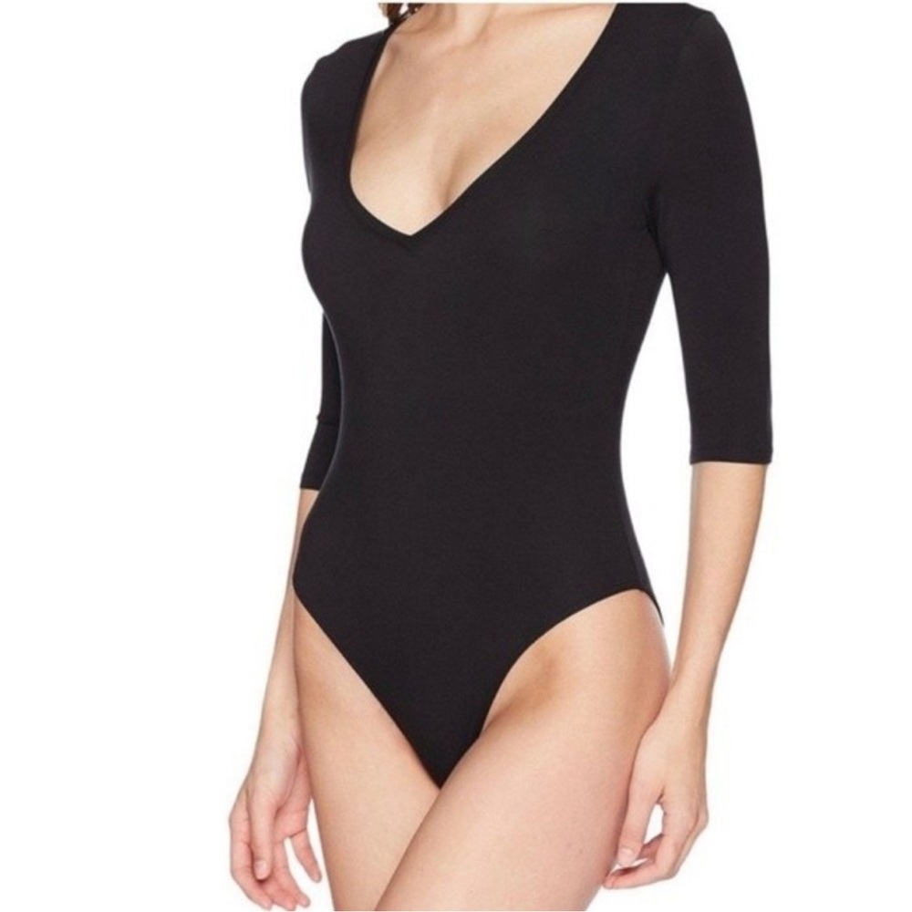 Marste Black 3/4 Sleeve Bodysuit